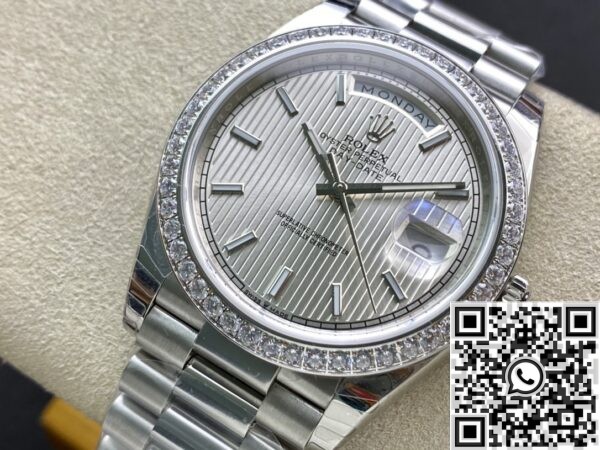 Replica Rolex Day Date EW Factory - White Gold Size 40mm