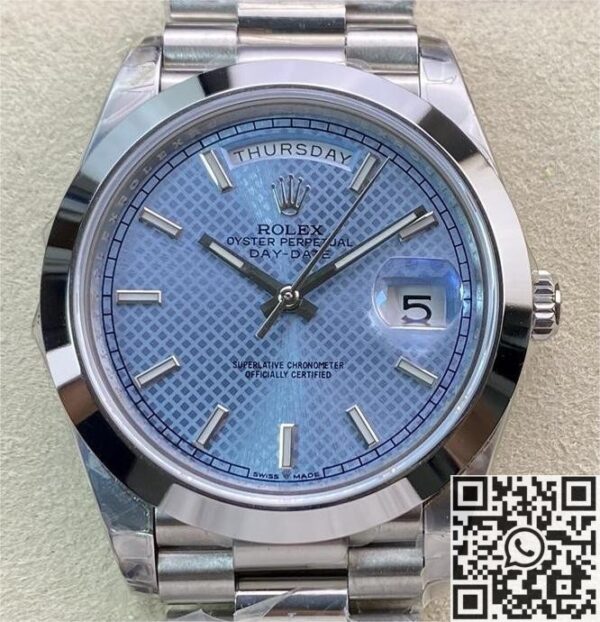 Rolex Day Date Replica EW Factory - Light Blue Dial Size 40mm