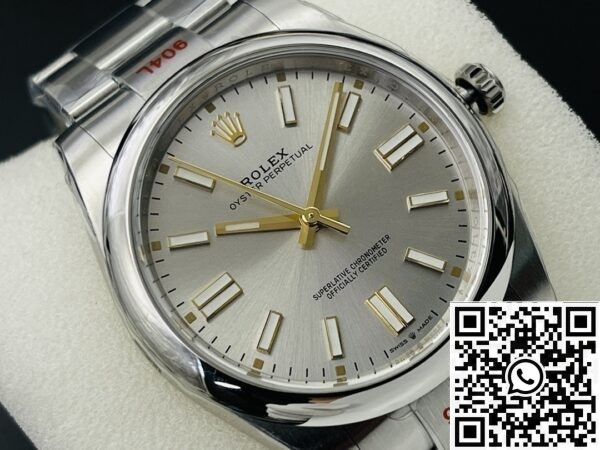 Rolex Oyster Perpetual Copy EW Factory - Silver Dial Size 41mm