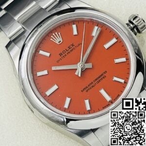 Best Replica Rolex Oyster Perpetual - Coral Red Dial Size 36mm