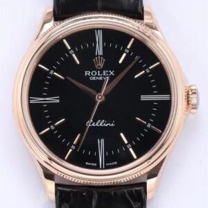 Fake Rolex Cellini - EW Factory M50505-0009 Black Dial