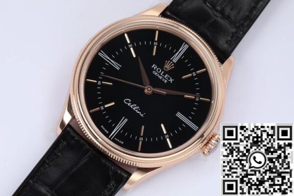 Fake Rolex Cellini - EW Factory M50505-0009 Black Dial