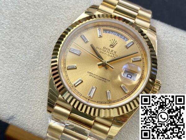 Rolex Day Date Replica - EW Factory Champagne Dial Size 40mm