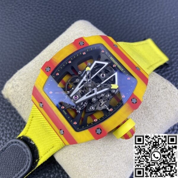 Fake Richard Mille RM27 - BBR Factory Tourbillon Yellow Strap