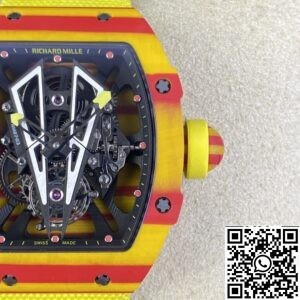 Fake Richard Mille RM27 - BBR Factory Tourbillon Yellow Strap