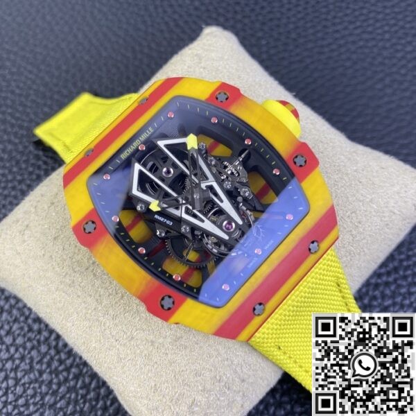 Fake Richard Mille RM27 - BBR Factory Tourbillon Yellow Strap