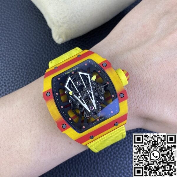 Fake Richard Mille RM27 - BBR Factory Tourbillon Yellow Strap