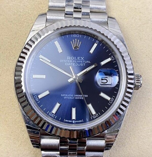 EW Factory Rolex Duplicate - Datejust Blue Dial Size 41mm