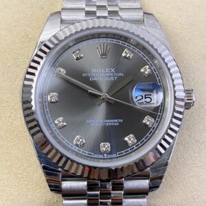 EW Factory Copy Rolex Datejust -Gray Dial Size 41mm