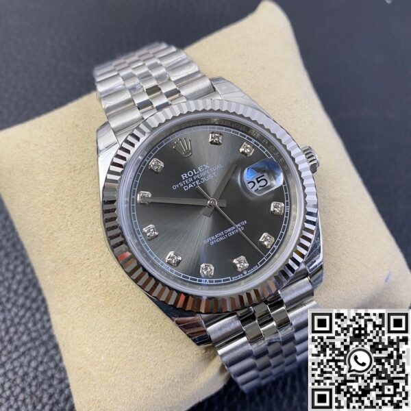 EW Factory Copy Rolex Datejust -Gray Dial Size 41mm