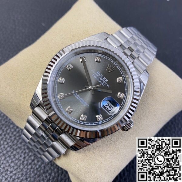 EW Factory Copy Rolex Datejust -Gray Dial Size 41mm