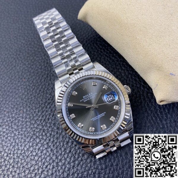 EW Factory Copy Rolex Datejust -Gray Dial Size 41mm