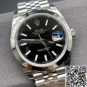 EW Factory Fake Rolex Datejust - Black Dial Size 41mm