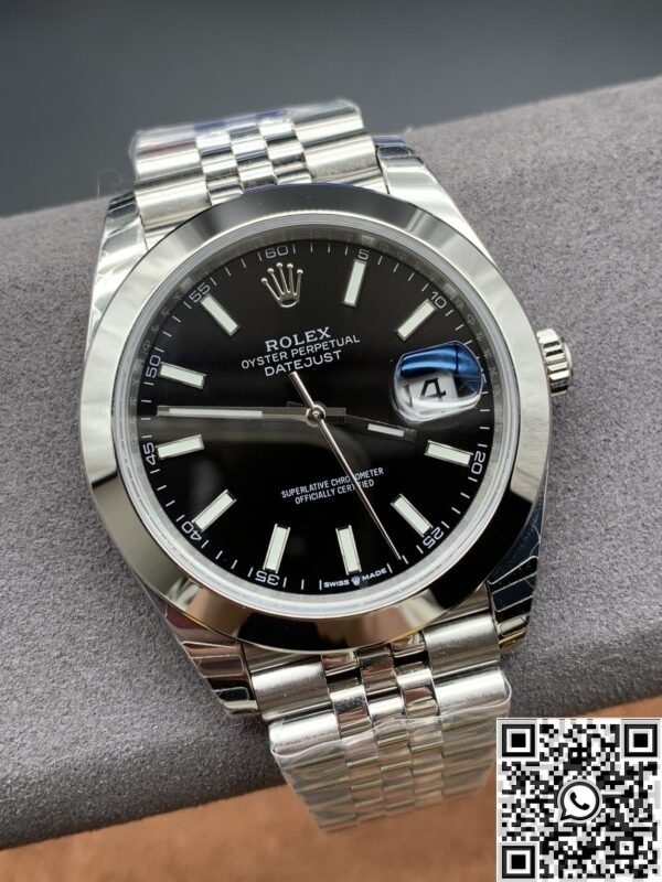 EW Factory Fake Rolex Datejust - Black Dial Size 41mm