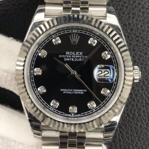 EW Factory Rolex Datejust Replica - Black Dial Size 41mm