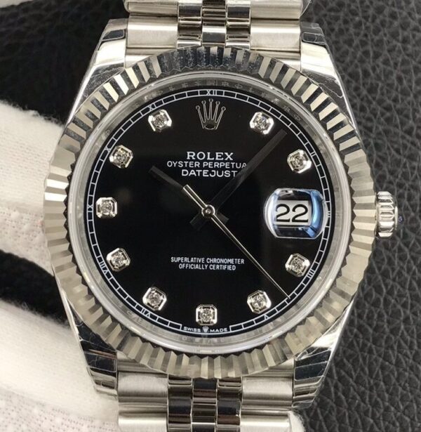 EW Factory Rolex Datejust Replica - Black Dial Size 41mm