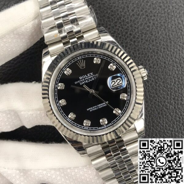 EW Factory Rolex Datejust Replica - Black Dial Size 41mm