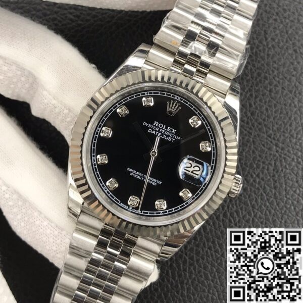 EW Factory Rolex Datejust Replica - Black Dial Size 41mm