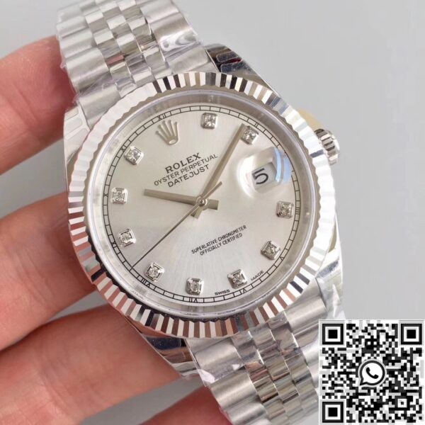 EW Factory Replica Rolex Datejust - Silver Dial Size 41mm