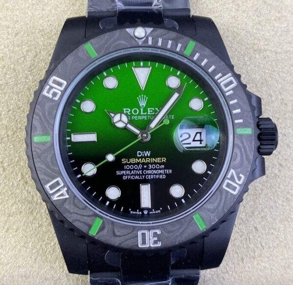 Custom Rolex Submariner Watches Gradient Green - VS Factory