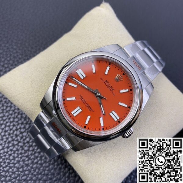 Copy Rolex Oyster Perpetual - Coral Red Dial Size 41mm