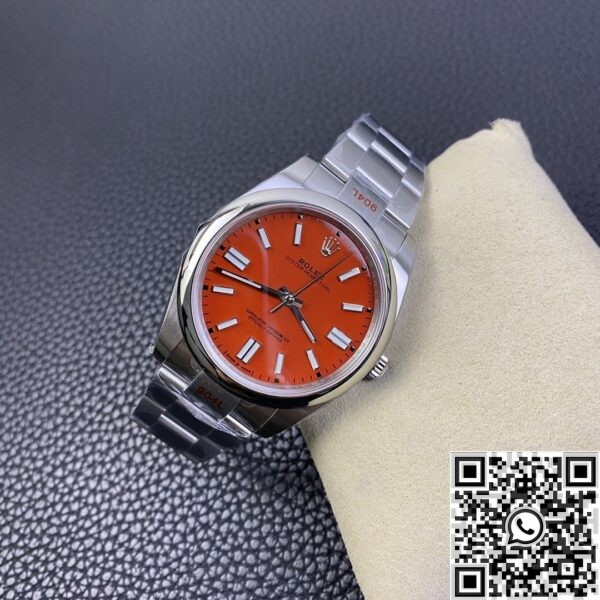 Copy Rolex Oyster Perpetual - Coral Red Dial Size 41mm