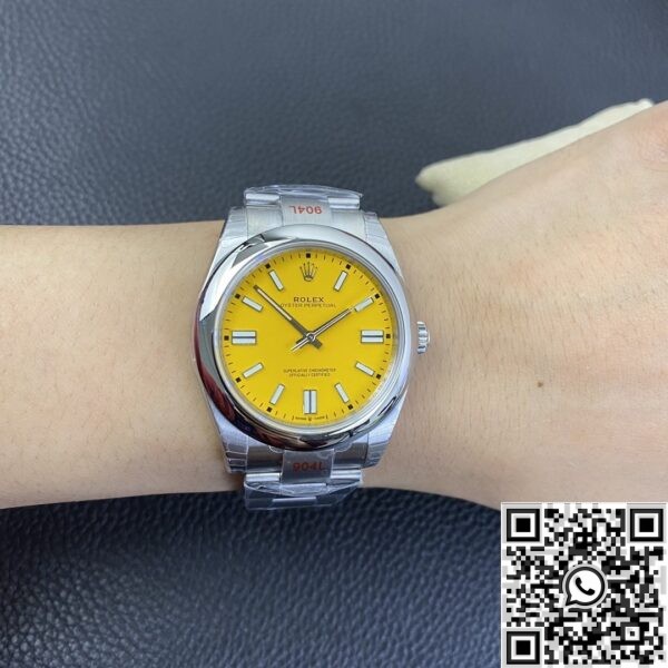 Rolex Fake Oyster Perpetual - Yellow Dial Size 41mm