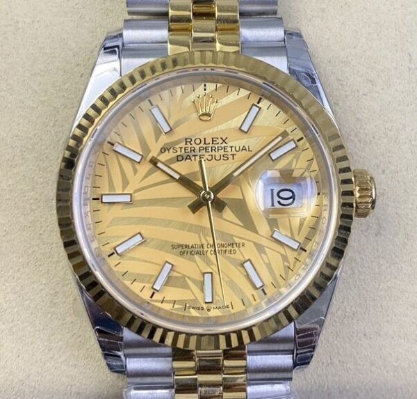 Copy Rolexs EW Factory Datejust - Gold Watch Size 36mm