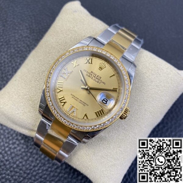 Rolex Datejust Imitate EW Factory - Gold Watch Size 36mm