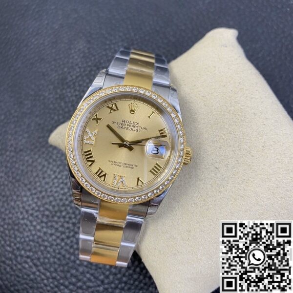 Rolex Datejust Imitate EW Factory - Gold Watch Size 36mm