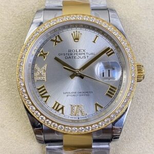 Fake Rolexs Datejust EW Factory - Gold Watch Size 36mm