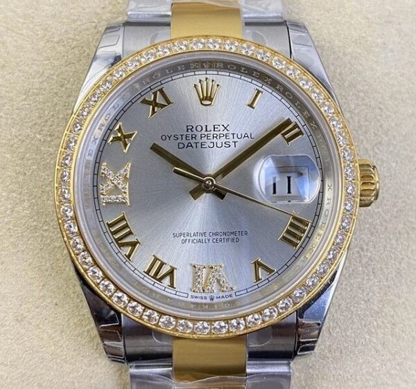 Fake Rolexs Datejust EW Factory - Gold Watch Size 36mm