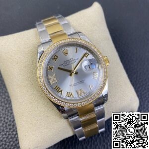 Fake Rolexs Datejust EW Factory - Gold Watch Size 36mm