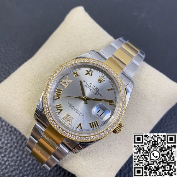 Fake Rolexs Datejust EW Factory - Gold Watch Size 36mm