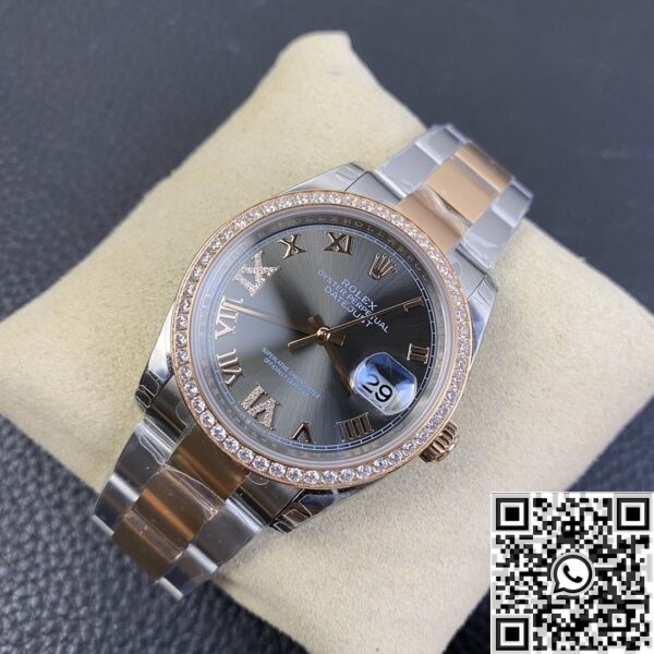 Replica Diamond Rolex - Datejust Rose Gold Watch Size 36mm