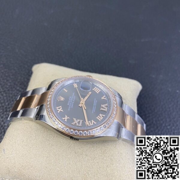 Replica Diamond Rolex - Datejust Rose Gold Watch Size 36mm