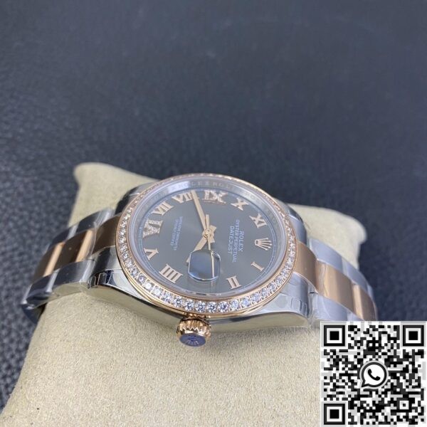 Replica Diamond Rolex - Datejust Rose Gold Watch Size 36mm