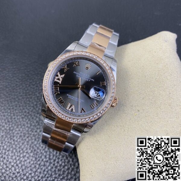 Replica Diamond Rolex - Datejust Rose Gold Watch Size 36mm