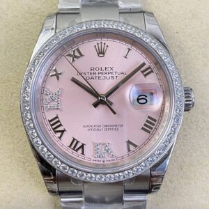 Replica Rolex Watches - Datejust Pinkr Dial Size 36mm