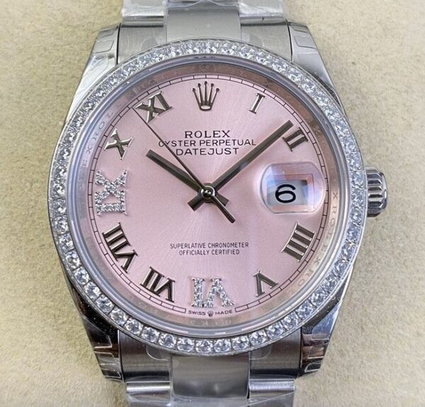 Replica Rolex Watches - Datejust Pinkr Dial Size 36mm