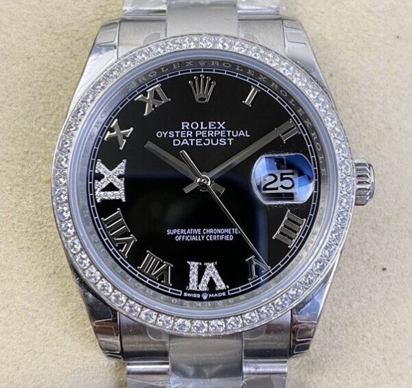 Fake Rolex Datejust - EW Factory Black Dial Size 36mm