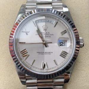 Imitate Rolex - EW Factory Day Date Silver Gray Dial Size 40mm