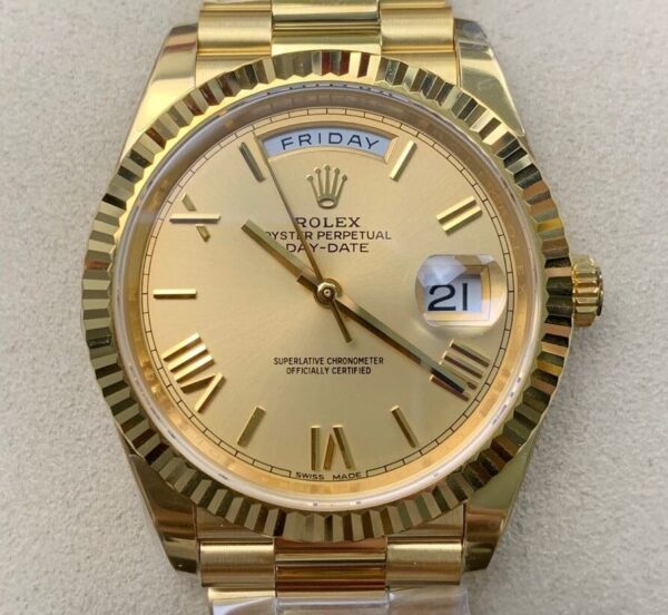 Rolex Day Date Replica - EW Factory Champagne Dial Size 40mm