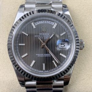 Rolex Day Date Fake - EW Factory Silver Ruled Dial Size 40mm