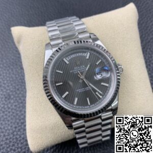 Rolex Day Date Fake - EW Factory Silver Ruled Dial Size 40mm