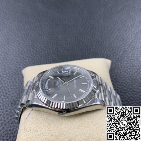 Rolex Day Date Fake - EW Factory Silver Ruled Dial Size 40mm