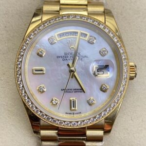 Rolex Fake Day Date - Ladies Gold Watch Size 36mm