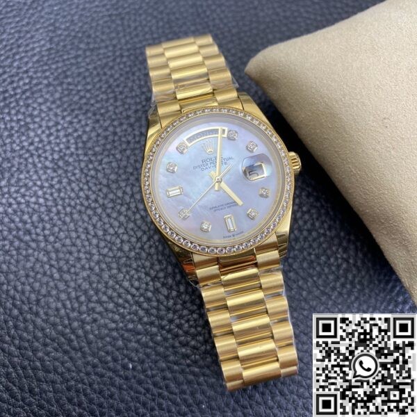 Rolex Fake Day Date - Ladies Gold Watch Size 36mm