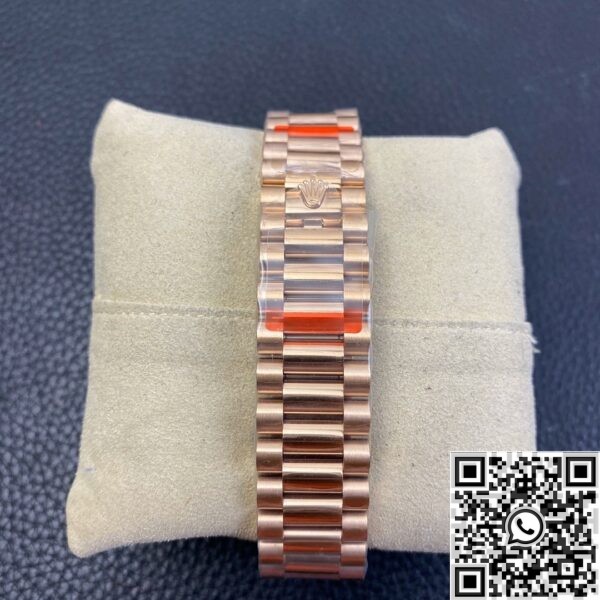 Replicas Rolex Day Date - Gradient Brown Dial Ladies Rose Gold