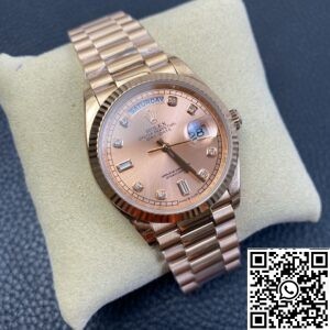 Rolex Day Date Fake - Rose Gold Dial Ladies Rose Gold Watch